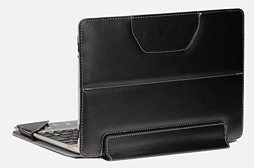 Funda folio desmontable de cuero negro Navitech compatible con HP x2 10.1'' miniatura 3