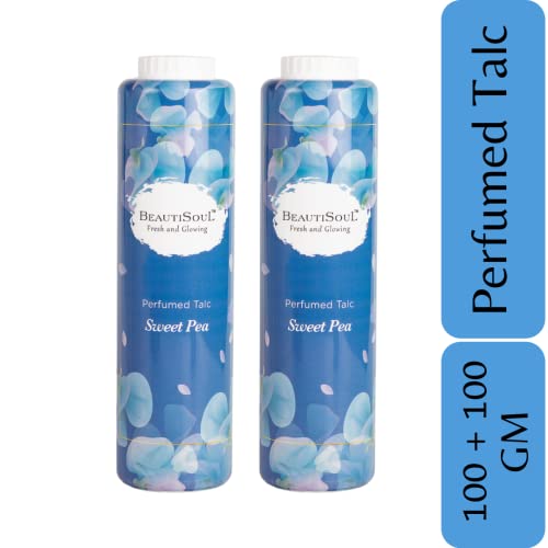 Sweet Pea Perfumed Talcum Powder | Body Talcum Powder for Summer | Talc Powder Combo Offer 100gm + 100gm (Pack of 2)