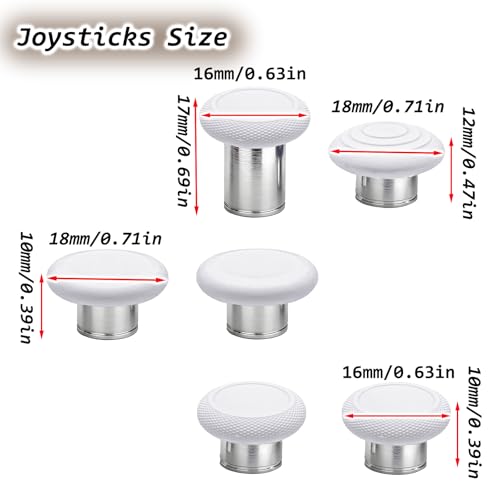 Image of 6 in 1 Metal Magnetic Thumbsticks for Xbox Elite Series 2 Controller,White