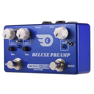 DELUXE PREAMP GUITAR EFFECT PEDAL BOOST AND OVERDRIVE Can use the pedal as Boost, Overdrive, Preamp. Two models choose for boost. Four models choose for overdive. Power Supply: DC9V