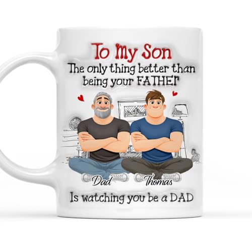 Taza personalizada Wrappiness para hijo, regalo del padre miniatura 1