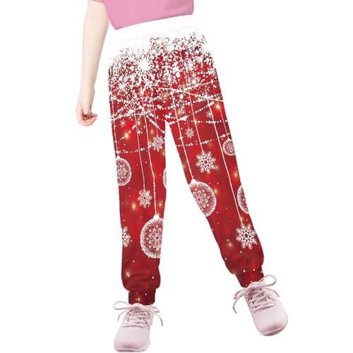 AmzPrint Girls Christmas Sweatpants Casual Long Sweatpants for Xmas Party Baggy Jogger Lounge Sweat Pants3