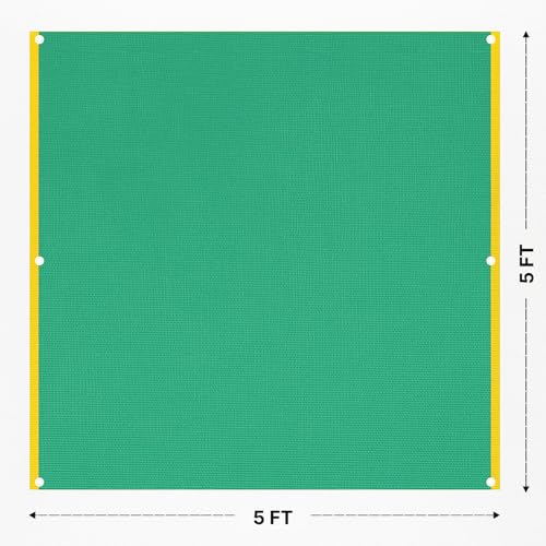 Image of Green Shade Net, 75% UV Sun Protection, for Terrace, Garden, Green House, Balcony, & Gardening Multipurpose Agro Netting Size 5FTX5FT