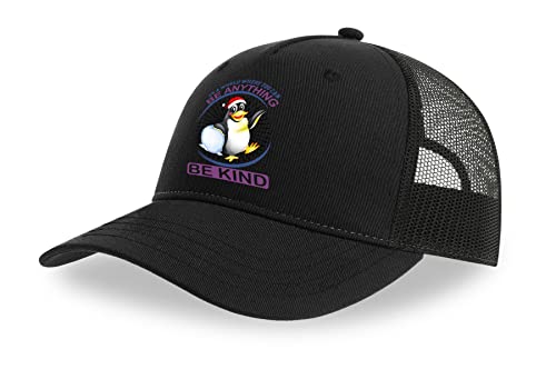 Casquette de camionneur Penguin Spirit en coton noir de haute qualité