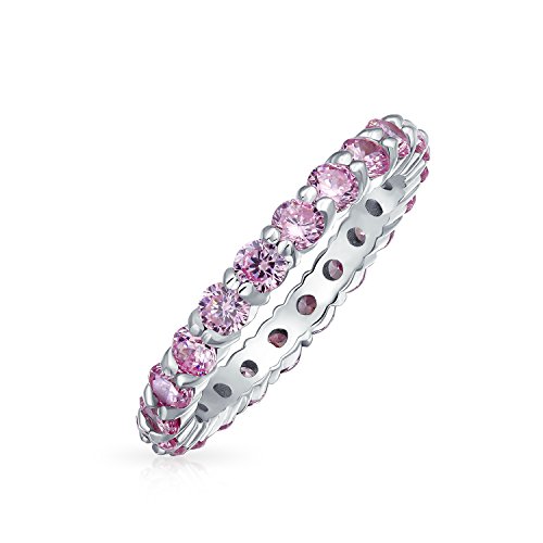 Alliance zirconiums argent 925 anti-ternissure bague empilable 3mm