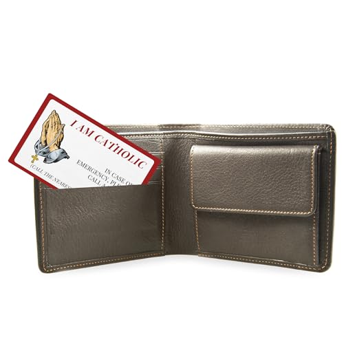 I Am Catholic Call A Priest Plastic Wallet Card | 5pk 14.99 in Case of Emergency Waterproof Durable Sick Medical Bracelet Key Chain2
