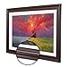 Dark Walnut TV Frame with Black Detail – Decorative Bezel for Wall Mounted Flat Screens – Universal Fit for All TV Models (77 inch)
