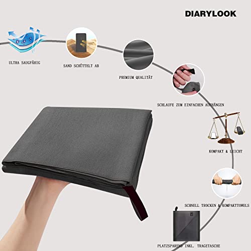 DiaryLook Microfaser Badetuch Groß XX-L XXX-L Microfaser Handtücher Schnelltrocknend,Sport Handtücher Reisehandtuch Gym Outdoor Camping Fitness Handtuch - Image 3