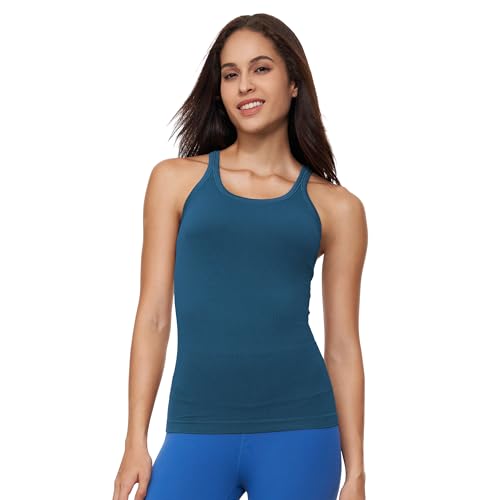 Image of sphinx cat Yoga Racerback Tank Top for Women with Built in Bra,Women's Padded Sports Bra Fitness Workout Running Shirts
