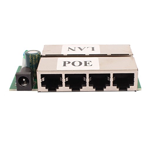 Aexit Módulo Inyector 4 Puertos LAN POE Power Over Ethernet para Adaptadores de Red Cámara IP miniatura 3