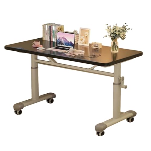 オフィスデスク、学習机、ゲームテーブル、キャスター付きで移動可能、高さ調節可能、簡単組み立て、モダンでシンプルなデザイン、ホームオフィスや寝室に最適(2,80x60cm/31.5x23.62in)