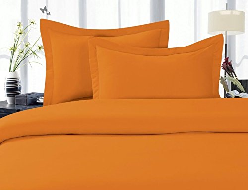Elegant Comfort Gęstość splotu 1500 egipska jakość super miękki 4-częściowy zestaw prześcieradeł, King, pomarańczowy