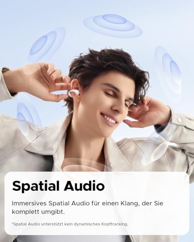SoundPEATS PearlClip Pro Open‑Ear Clip On Bluetooth Kopfhörer, Weiß – Ansicht 4