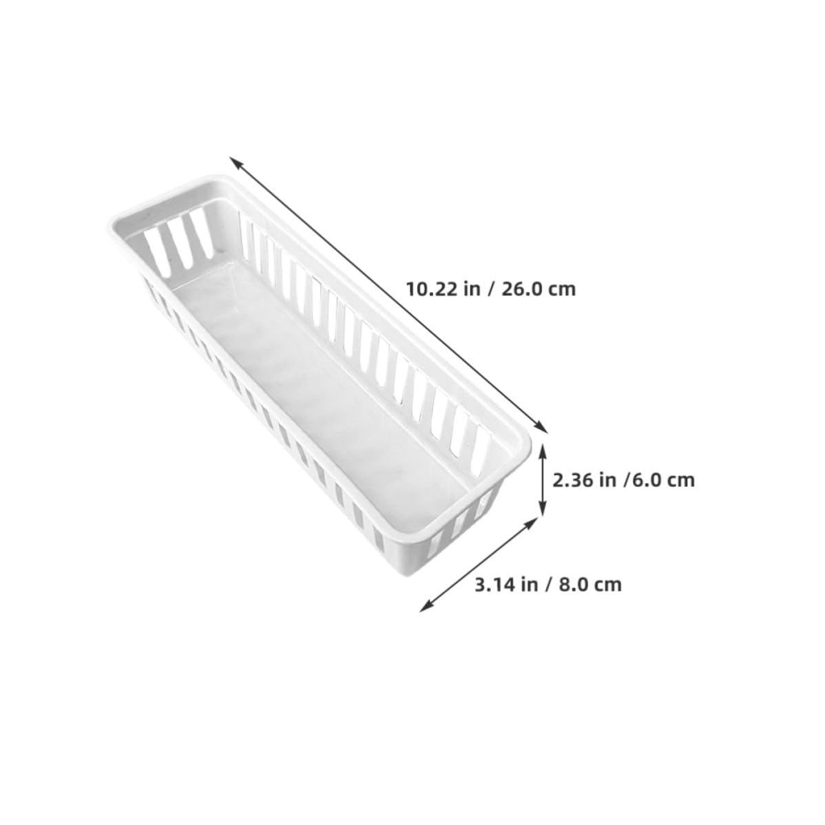 Alipis Organiseur de Crayons en Plastique Blanc, Design Rectangulaire Simple Ventilation, Lot de 12 Paniers Multifonctions pour Bureau et Salle de Classe