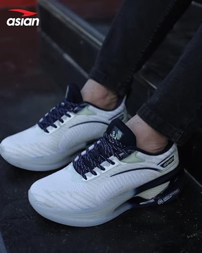 Image of ASIAN Men's SUPERSTAR-01 Sports Running Shoes with Superior Cushioning | Memory Foam Insole Casual Sneaker Shoes for Men's & Boy's (White Pista, 7),UK 7