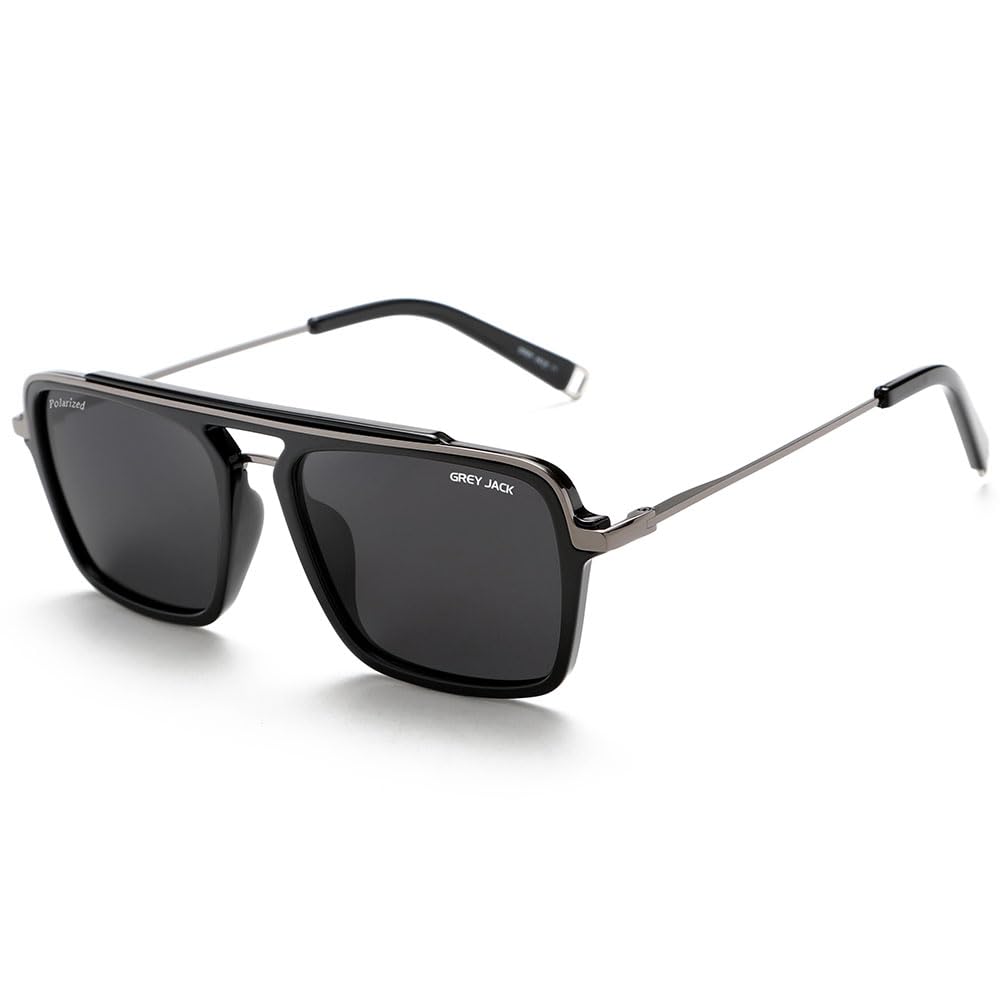 TR90 Metal Frame Square Shape Double Bridge Polarized Sunglasses 2033-image-45