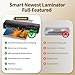 Crenova Laminator Machine 13 inch,Laminator with Touch Screen, 60s Quick Warm Up Auto Off, Hot and Cold Laminator with ABS Jam Free, Laminator for Home Office School, Black