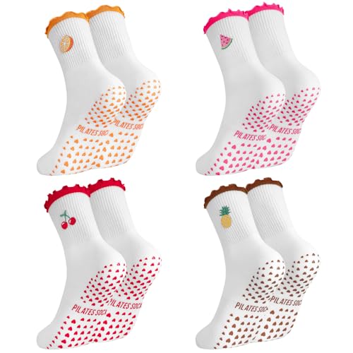 Image of Pilates Grip Yoga Socks for Women Cute Non Slip Socks