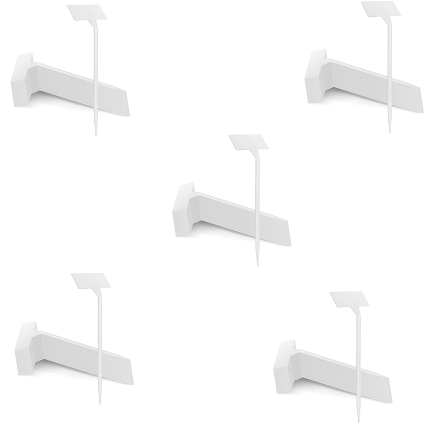 Jnchdghwa White 200Pcs Outdoor Plant Label,Waterproof Plastic Plant T-Type Tags, Nursery Garden Markers