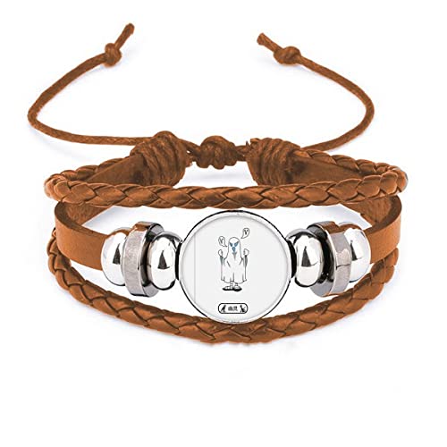 Bracelet en cuir pour maman égyptienne - Bijou gravé femme
