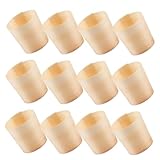 MOTHNUR 50 Piezas Vasos de Madera Redondos Biodegradables y Resistentes para Bebidas Frías y Calientes Diseño Minimalista Antideslizantes para Hogar Hotel