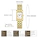 HOLSTOUR Watches for Women Vintage Bracelet White Roman Dial Rectangular Case Gold Watch Waterproof with Tools