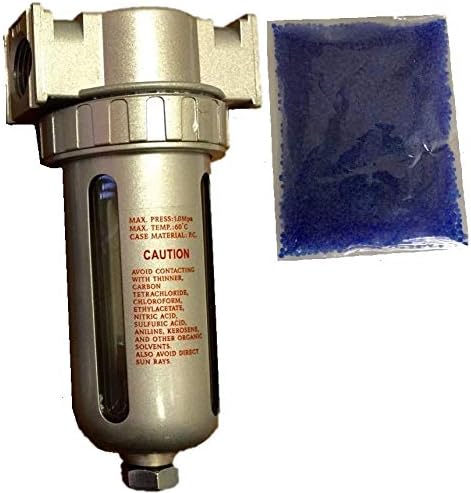 T-H-B CO EDGE INDUSTRIAL COMPRESSED AIR IN-LINE PARTICULATE FILTER, MOISTURE TRAP, 1/2" NPT PORTS, 105 CFM, 5 MICRON ELEMENT, POLY BOWL