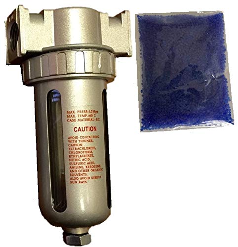 T-H-B CO EDGE INDUSTRIAL COMPRESSED AIR IN-LINE PARTICULATE FILTER, MOISTURE TRAP, 1/2" NPT PORTS, 105 CFM, 5 MICRON ELEMENT, POLY BOWL