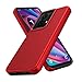 Ailiber Case for TCL K32 5G, TCL K32/TCL K33 Cell Phone Case, with Screen Protector, Dual Layer Shockproof Silicone Protective Bumper, Non Slip Back, Heavy Duty Rugged Phone Cover-Red