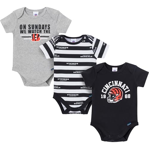 Image of Gerber NFL baby-boys Nfl 3-pack Onesie Bodysuit