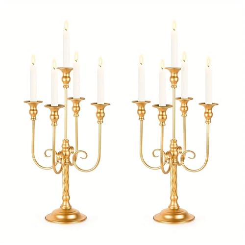 Candelabros de cinco brazos para decoración de bodas y Halloween 2