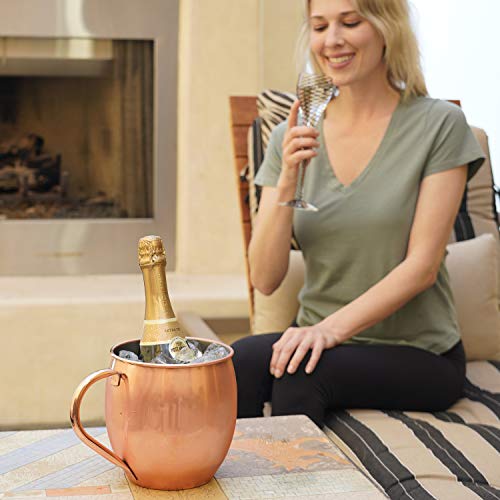 Oggi Jumbo Stainless Steel Moscow Mule Mug- 102Oz Copper Plated Moscow Mule Cup, Cocktail Cart & Home Bar Accessories, Moscow Mule Mugs Make Great Gifts #TOP5