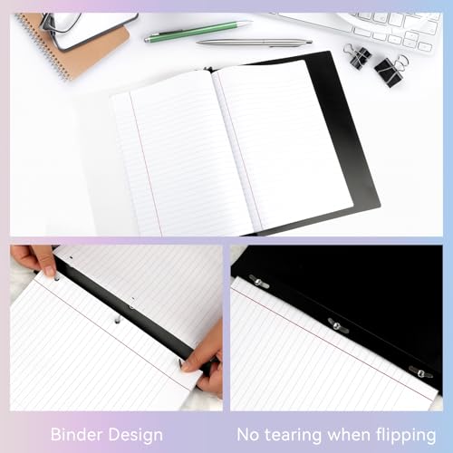 Loose Leaf Paper Wide Ruled Notebook Paper, 8\" x 10.5\" Lined Filler Paper for 3-Ring Binders, 3-Hole Punched Writing Paper-120 Sheets, White - Thumbnail 5