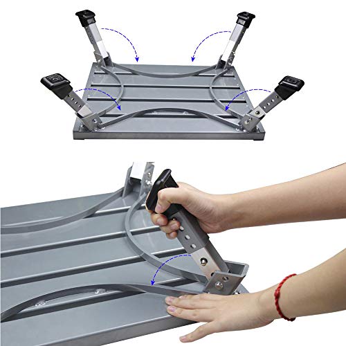 Flsepamb Rv Step, Aluminum Folding Platform Step,Rv Step Stool With Non-Slip Rubber Feet, Non-Slip Gripper Strips, Grip Handle, Rv T Level, More Stable Supports Up To 1000 Lbs #TOP4