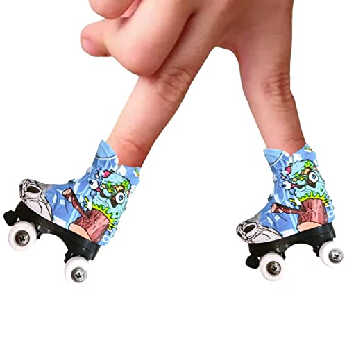 Gecorid Mini Finger Skateboards Toy Mini Finger Shoes Mini Finger Skates Funny Finger Sports Novelty Toy Fingertips For Kids Boys Girls Colorful Birthday Gift Toys Party Favors #TOP1