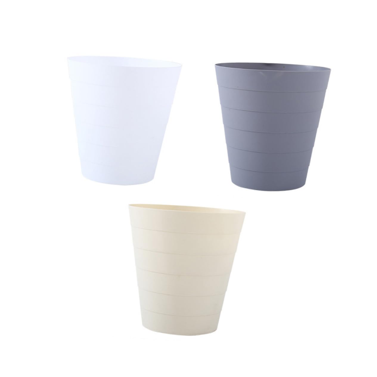 MAGICLULU 1pc Plastic Trash Can Without Lid Creative Open Trash Basket for Home Office Large Grey Waste Bin for Dining Room Kitchen Living Space and Bedroom