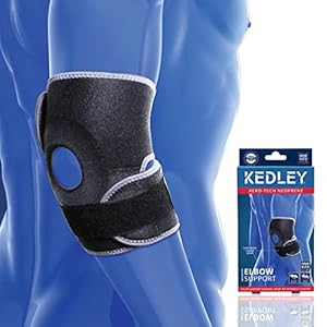 Kedley Elbow Support for Arthritis, Tennis Elbow Pain, Epicondylitis Pain, Golfers & Gym Elbow Pain – Neoprene Elbow Strap for Upper Elbow Strain Relief – Elbow Brace with Adjustable Strap