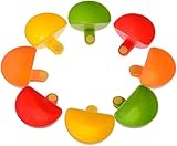 12 sets Assorted Multiple Colors, Compact Plastic Dip snack Bowl, Progressive Assorted Plate Clip-on Holder for syrup, Salt, Spices, ketchup, Vinegar (12PC)