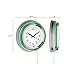 Lavish Home Retro Neon Wall Clock - Battery Operated Wall Clock Vintage Bar Garage Kitchen Game Room – 14 Inch Round Analog (Green and White)