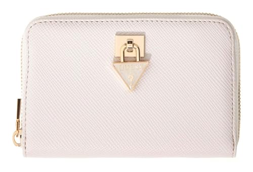 Porte-monnaie GUESS Patsie écru : compagnon zip around élégant pour femme