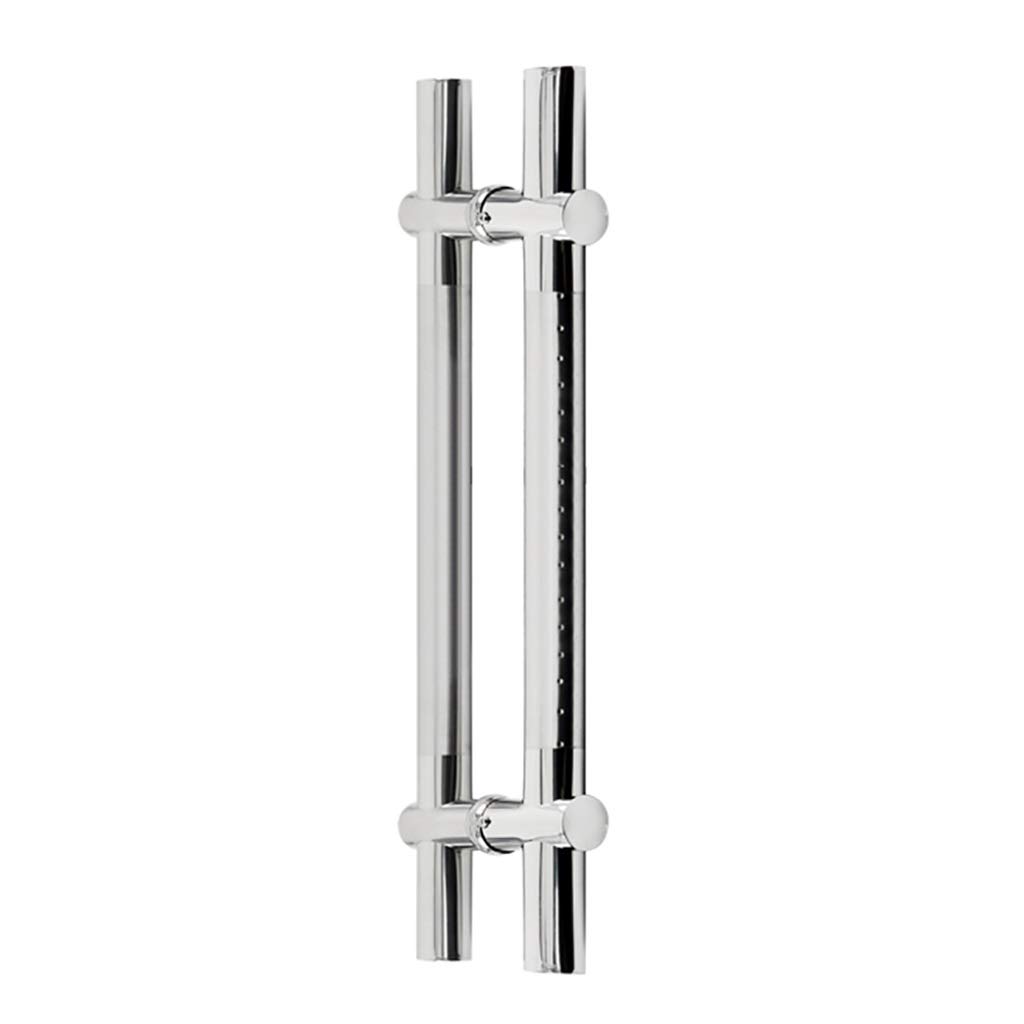 Poignée de porte entraxe réglable acier inoxydable pour verre épais