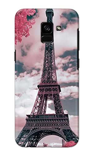 Image of Lovers Famous Place Eiffel Tower in Paris Hard Back Case Cover for Samsung Galaxy A5 (2018) / Samsung A8 (2018), A530F, A530F / DS Back Cover -(J5) VNS2227