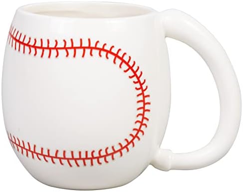 Ceramicfor Baseball Coffee Mug Novelty Christmas Gift for Men Women All Sport Lovers 14 oz White