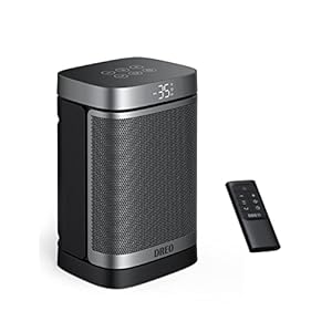 Dreo Elektrische Kachel Atom One, 70° oscillerende, Elektrische Keramische Verwarming met Thermostaat, Timer, Afstandsbediening, Oververhittings- en kantelbeveiliging, Energiebesparende ECO-modus
