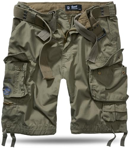 Brandit Urban Legend Ripstop - Pantalones cortos cargo para hombre con 6 bolsillos, bermudas de verano para hombre, 10 colores, tallas S, M, L, XL, XXL, 3XL, 4XL, 5XL, 6XL, 7XL, S.v./Olive, S