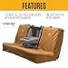 Carhartt Universal Nylon Duck Canvas Automotive Bench Seat Covers, Durable Fitted Full-Size Bench Seat Protection with Rain Defender, Carhartt Brown