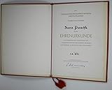  Ehrenurkunde in Verleihungsmappe 1972