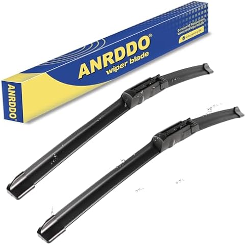 ANRDDO Wipers Factory Replacement For Audi A6 C6 S6 A6 2005-2011 Original Equipment Windshield Wiper Blades Set - 22"+22" Top Lock (Set of 2) Not for J HOOK Cover
