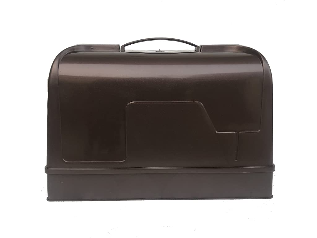 Universal Plastic Cover and Base Set for Domestic Sewing Machine (Brown Colour)
