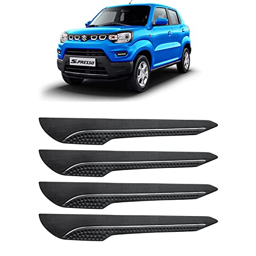 Image of AOSIS-Car Bumper Protector /Bumper Guard for Maruti Suzuki S Presso with Single Chrome Stripe (4-Pcs)